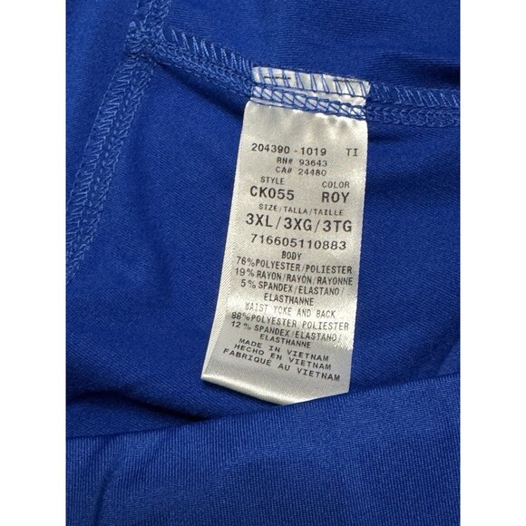 Cherokee Blue Scrubs Statement Mid Rise Tapered Leg Pull On Pant CK055 3XL New - Picture 8 of 9
